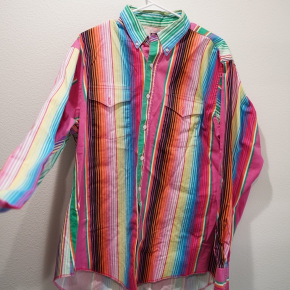 Wrangler Other - Colorful Wrangler Long Sleeve Button Down